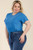 Plus Size Tie Front Drawstring Short Sleeve Crop Top-42258 Plus Size Tie Front Drawstring Short Sleeve Crop Top-42258