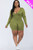 Plus V-neck Long Sleeve Bodycon Romper-40770 Plus V-neck Long Sleeve Bodycon Romper-40770