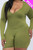 Plus V-neck Long Sleeve Bodycon Romper-40770 Plus V-neck Long Sleeve Bodycon Romper-40770
