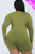 Plus V-neck Long Sleeve Bodycon Romper-40770 Plus V-neck Long Sleeve Bodycon Romper-40770