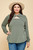 Plus Size Solid Long Sleeve Fashion Top-40930 Plus Size Solid Long Sleeve Fashion Top-40930