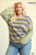 Novelty Knit And Solid Knit Mixed Loose Top With Drop Down Shoulder-41498 Novelty Knit And Solid Knit Mixed Loose Top With Drop Down Shoulder-41498