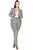 Plus Disco Metallic Sequins 2 Piece Jacket Set-41216