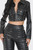 Faux Leather Set With Rhinestone Detail-42718 Faux Leather Set With Rhinestone Detail-42718