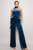 Scarf Top Glitter Velvet Jumpsuit-42695 Scarf Top Glitter Velvet Jumpsuit-42695