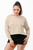 Washed French Terry Cropped Sweatshirts-42872