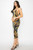 Crossed Back Marble Print Multicolor Midi Dress-43713 Crossed Back Marble Print Multicolor Midi Dress-43713