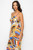 Crossed Back Marble Print Multicolor Midi Dress-43711 Crossed Back Marble Print Multicolor Midi Dress-43711