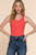 Sleeveless Henley Rib Knit Bodysuit       -49050 Sleeveless Henley Rib Knit Bodysuit       -49050