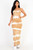 Stripe Tie-dye Printed Maxi Dress-52343 Stripe Tie-dye Printed Maxi Dress-52343