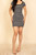 Ribbed Stripe Scoop Neck Mini Dress-51450 Ribbed Stripe Scoop Neck Mini Dress-51450