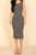 Ribbed Striped Sleeveless Midi Dress With Side Slit-51448 Ribbed Striped Sleeveless Midi Dress With Side Slit-51448