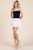 Thick Banded Tie Detail Ballon Mini Skirt-47035 Thick Banded Tie Detail Ballon Mini Skirt-47035