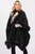 Faux Fur Collar And Trim Cape With Closure-51388 Faux Fur Collar And Trim Cape With Closure-51388
