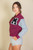 Letter Patched Striped Trim Varsity Jacket-45815 Letter Patched Striped Trim Varsity Jacket-45815