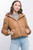 Pu Faux Leather Zipper Hooded Puffer Jacket-43217 Pu Faux Leather Zipper Hooded Puffer Jacket-43217