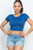 Short Sleeve Roundneck Crop Top-52345 Short Sleeve Roundneck Crop Top-52345