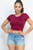 Short Sleeve Roundneck Crop Top-52345 Short Sleeve Roundneck Crop Top-52345