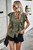 Solid Button Ruffle V Neck Fit Blouse-50629 Solid Button Ruffle V Neck Fit Blouse-50629
