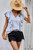 Solid Button Ruffle V Neck Fit Blouse-50629 Solid Button Ruffle V Neck Fit Blouse-50629