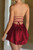 Solid Backless Lace Up Tube Fit Mini Dress-49855