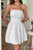 Solid Off Shoulder Tube Elastic Waist Dress-49850