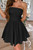Solid Off Shoulder Tube Elastic Waist Dress-49850