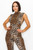 Animal Open Side Detail Skinny Jumpsuit-56864