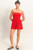 Strapless Shirred Waist Romper-56646