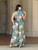 Satin Floral Cut Out Straight Leg Jumpsuit-54053