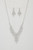 Leaf Pattern Crystal Necklace-41901