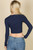 Long Sleeve Round Neck Basic Crop Top-42205