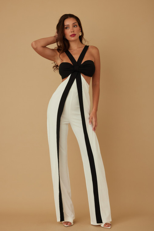 X Ribbon Open Jumpsuit        -48842 X Ribbon Open Jumpsuit        -48842