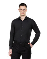 muška košulja slim fit crna