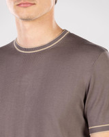 Braon tencel majica sa okruglim izrezom Barbosa