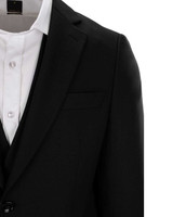 Muško crno elegantno odijelo sa produženim rukavom