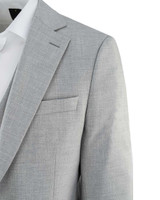 Muško sivo elegantno odijelo sa produženim rukavom