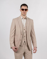 Muško elegantno odijelo sa prslukom bež boje Barbosa