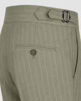 Barbosa muške lanene pantalone zelene boje