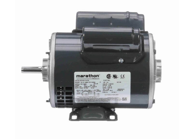 C147A Marathon 1800 RPM 48 Frame 115/230V Open Drip Marathon