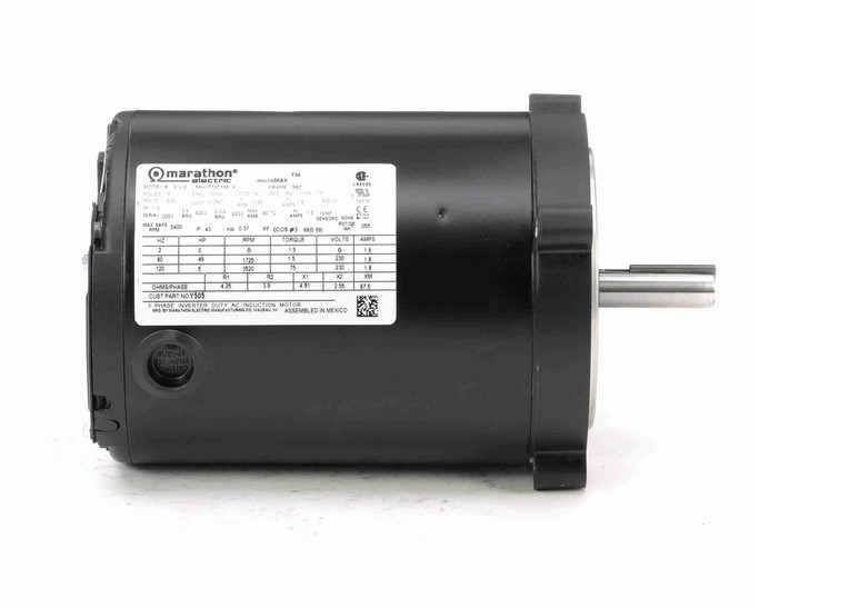Y505 Marathon 1/2 hp 1800 RPM 3-Phase 56C Frame TENV (no base