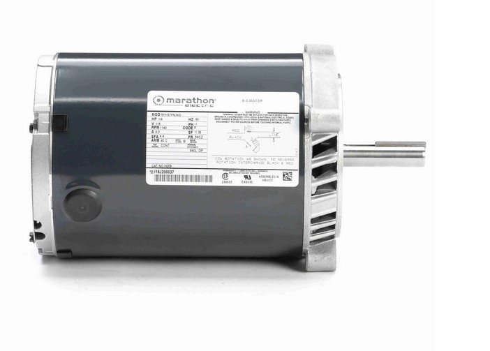 H209 Marathon 1/6 hp 1200 RPM 56CZ Frame 115V (No Base) ODP