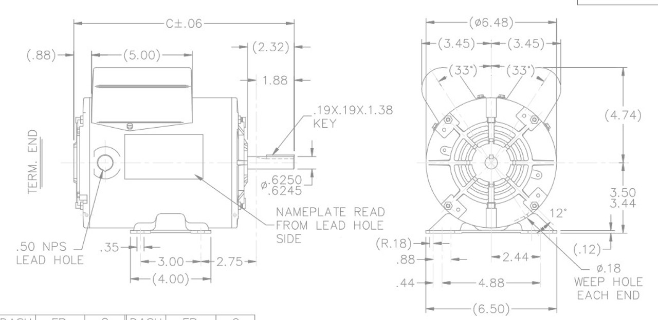 Motor 230V Phasen 1 140W 50Hz 1380U/min 500912