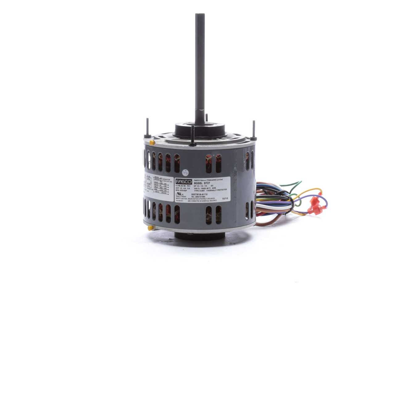 Fasco D727 Motor | 1/3 hp 1075 RPM 3-Speed 115 Volts 5.6
