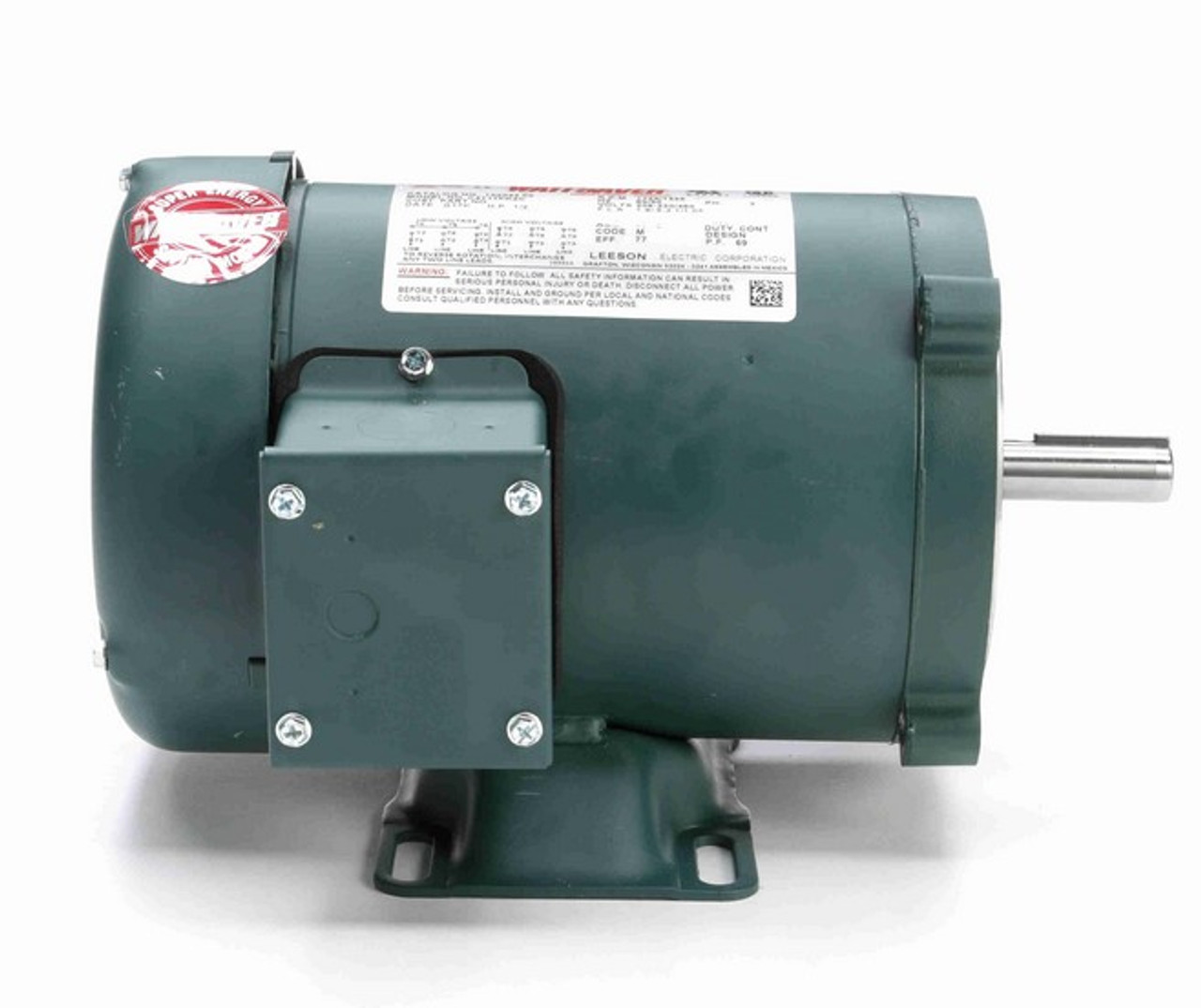 102024.00 Leeson 1/2 hp 1800 RPM 208-230/460V 56C Frame TEFC C