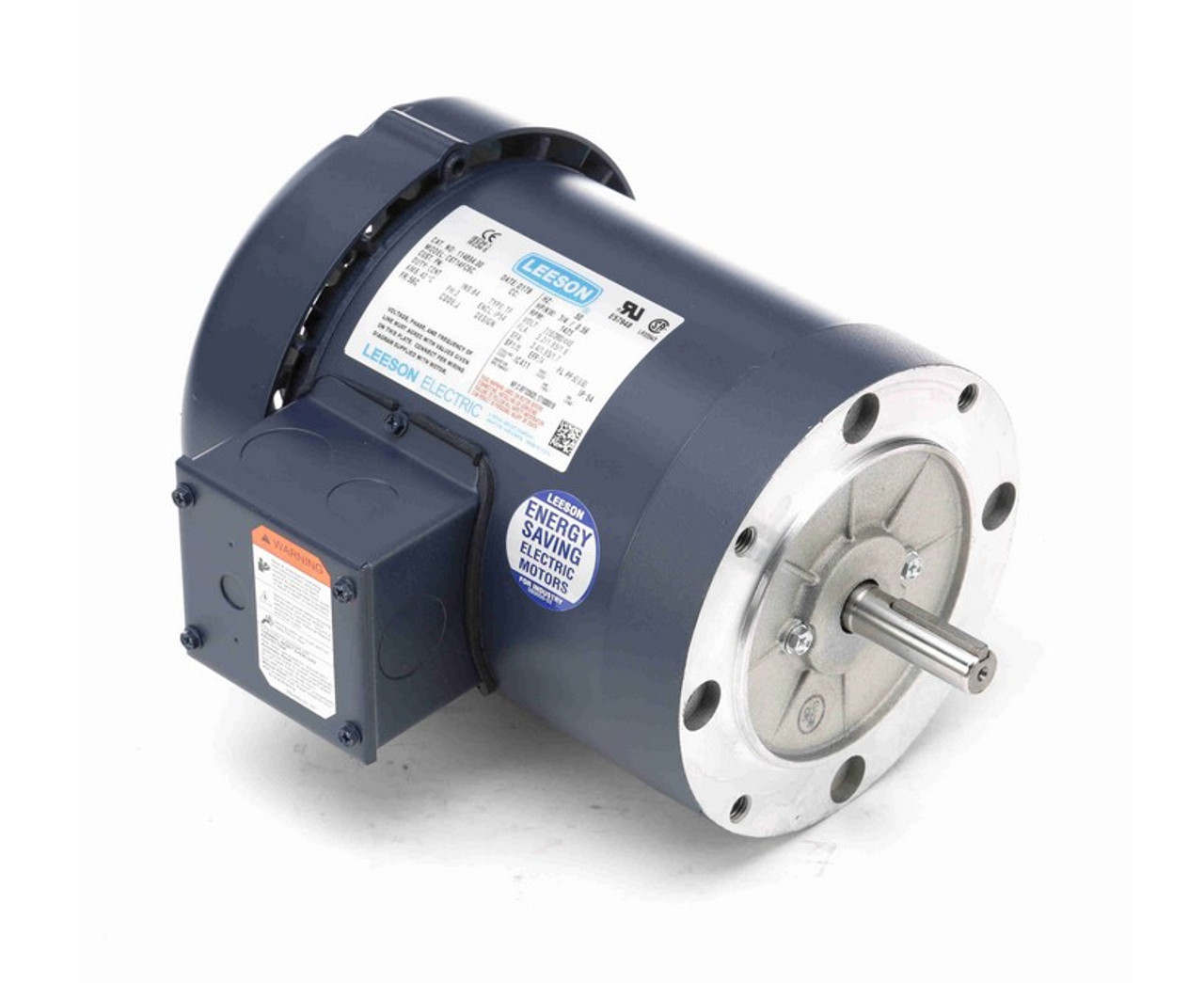 114894.00 Leeson 3/4 hp 1500 RPM 220/380//440V 56C Frame