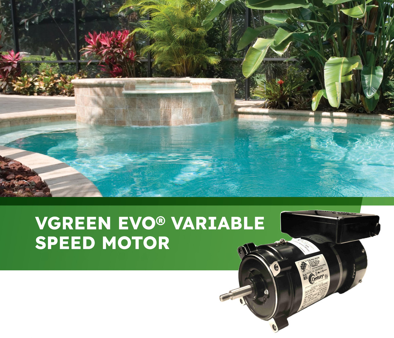 Century Electric VGREEN EVC165 1.65HP Variable Speed Pool Pump