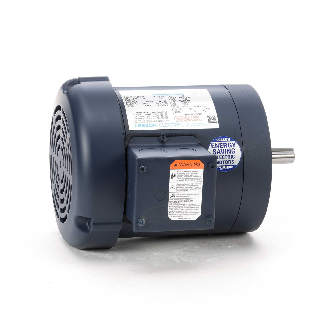 moページ 110047.00 Leeson | 3/4 hp 1800 RPM 56C Frame TEFC C-Face (No Base