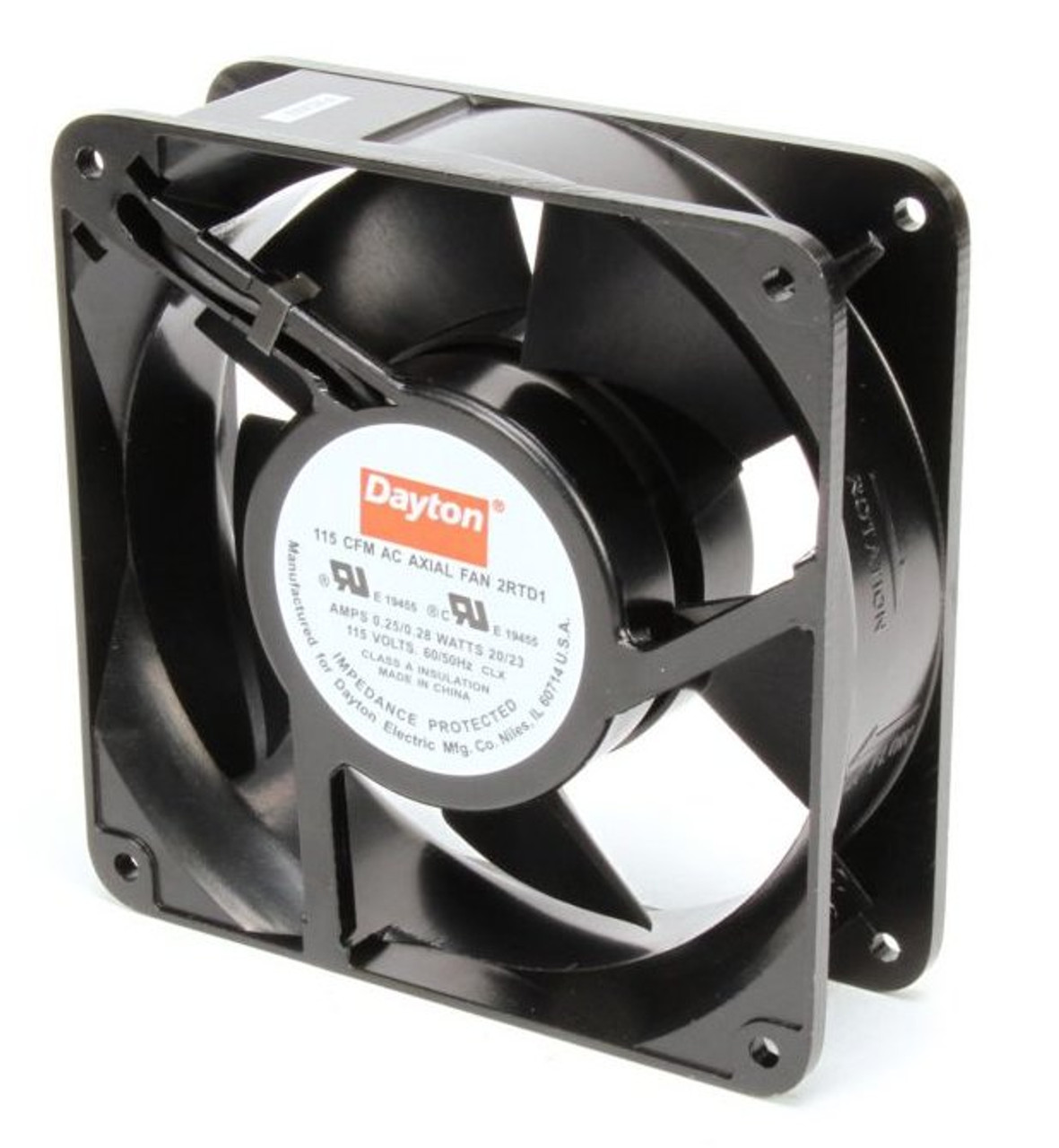 2RTD1 Dayton Axial Fan 115 Volts AC; 20 Watts; 115 CFM;