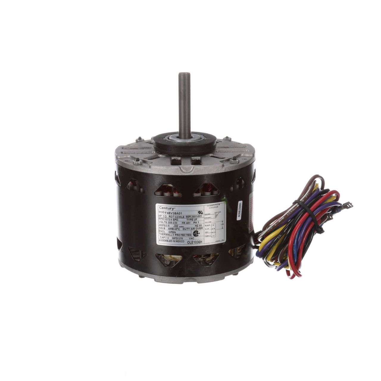 Lennox Furnace Motor (P88609) 1/3 hp 1075 RPM 208230V Century OLE1036H